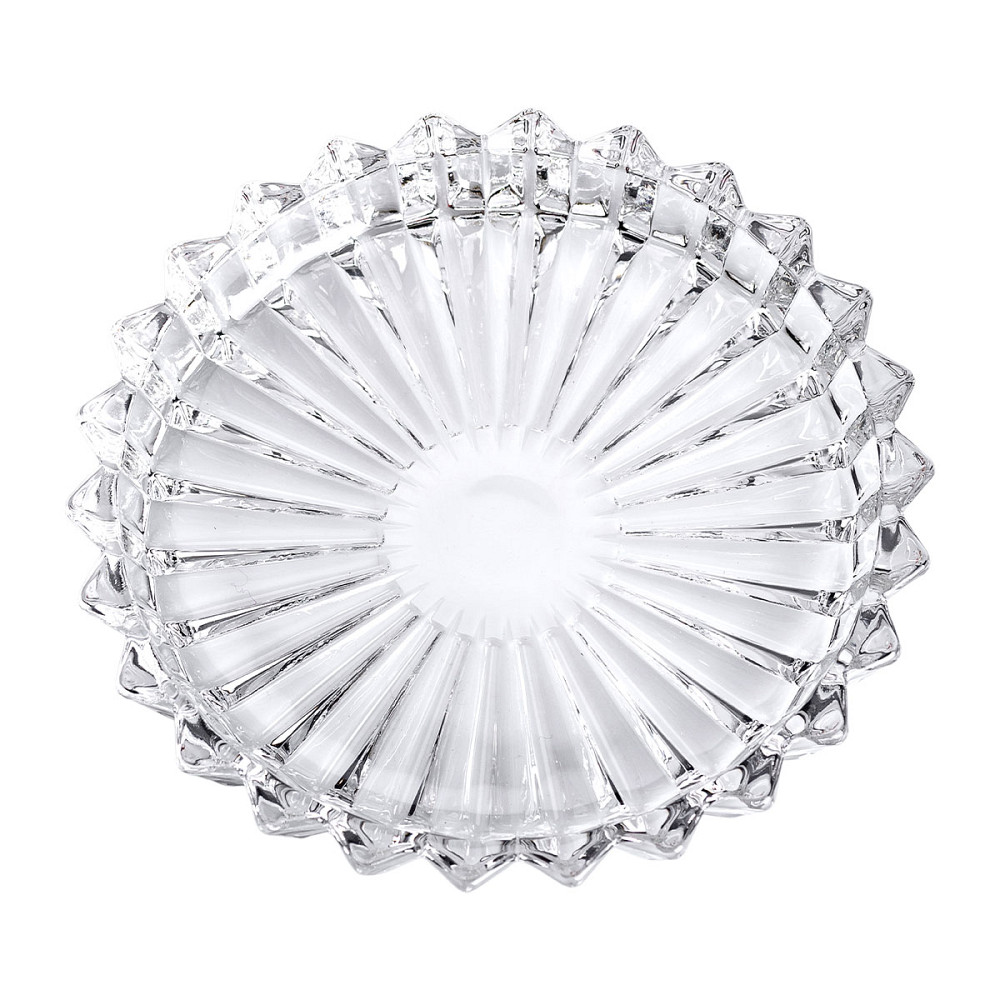 Yiwu Набір із 6 тарілок для подачі по 12 см скляні прозорі круглі HP-YH-31 Київ - фото 5