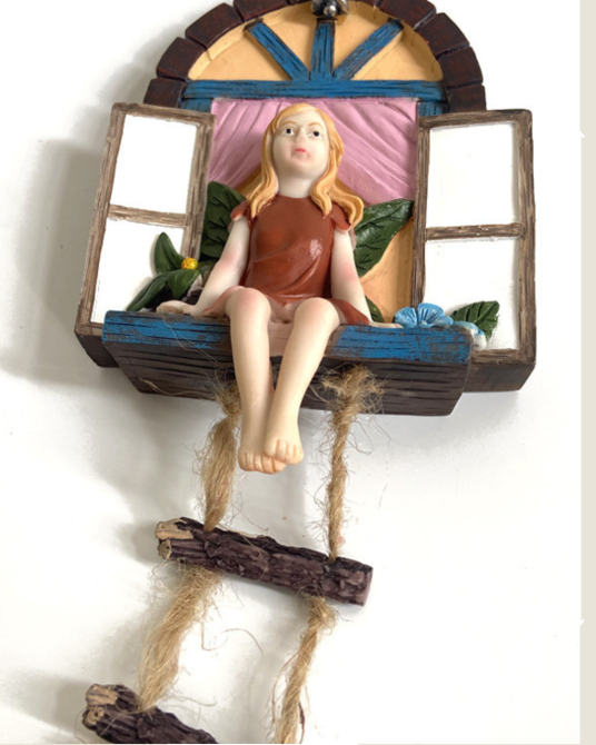 Садовая  фигура Эльфа в окошке. Полистоун Одесса - изображение 3