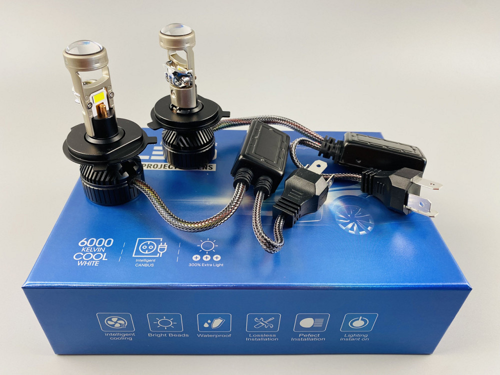 Світлодіодна лампа. (К-кт 2 шт) 12V-36V 90W set (реальних ватів) LED + лінза + чітка світлотінева межа Мукачево - фото 7