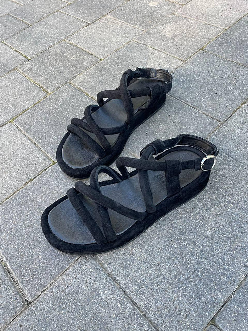Edan Instruments Босоніжки жіночі чорні EDAN 326 літні, натуральна замша / Модні босоніжки р. 3 Коломыя - изображение 8