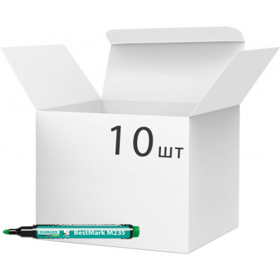 Маркер Stanger водостойкий, 1-3 мм зеленый 10 шт (MARKER-PER-STM235G10) Винница - изображение 1