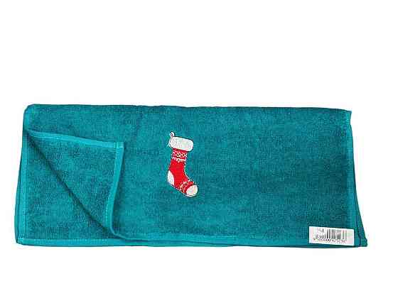 Рушник махровий новорічний з вишивкою 40×70, 100% бавовна Київ