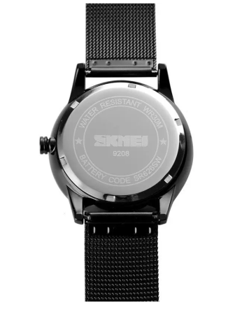 Чоловічий класичний годинник Skmei 9208 (Чорний з червоними стрілками) Київ