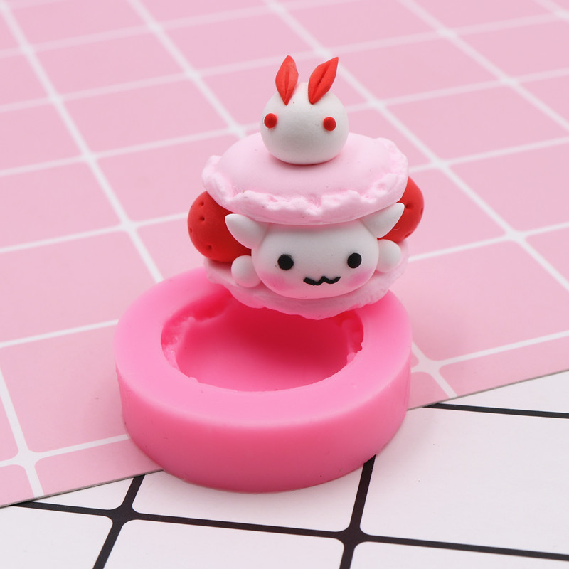 Силиконовый молд Макарун 32 мм розовый Киев - изображение 5