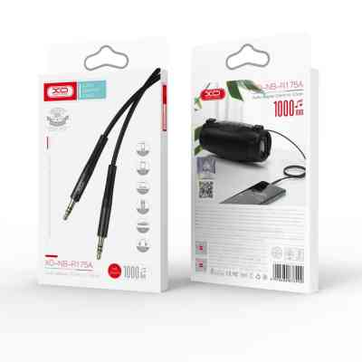 Кабель мультимедійний 3.5mm M to 3.5mm M 1.0m black XO (NBR175A-BK) Вінниця