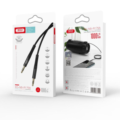 Кабель мультимедійний 3.5mm M to 3.5mm M 1.0m black XO (NBR175A-BK) Вінниця - фото 3