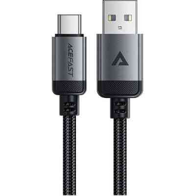 Дата кабель USB 2.0 AM to Type-C 1.2m 3.0A (18W) C20-04 aluminum alloy Black Acefast (6974316283782) Винница