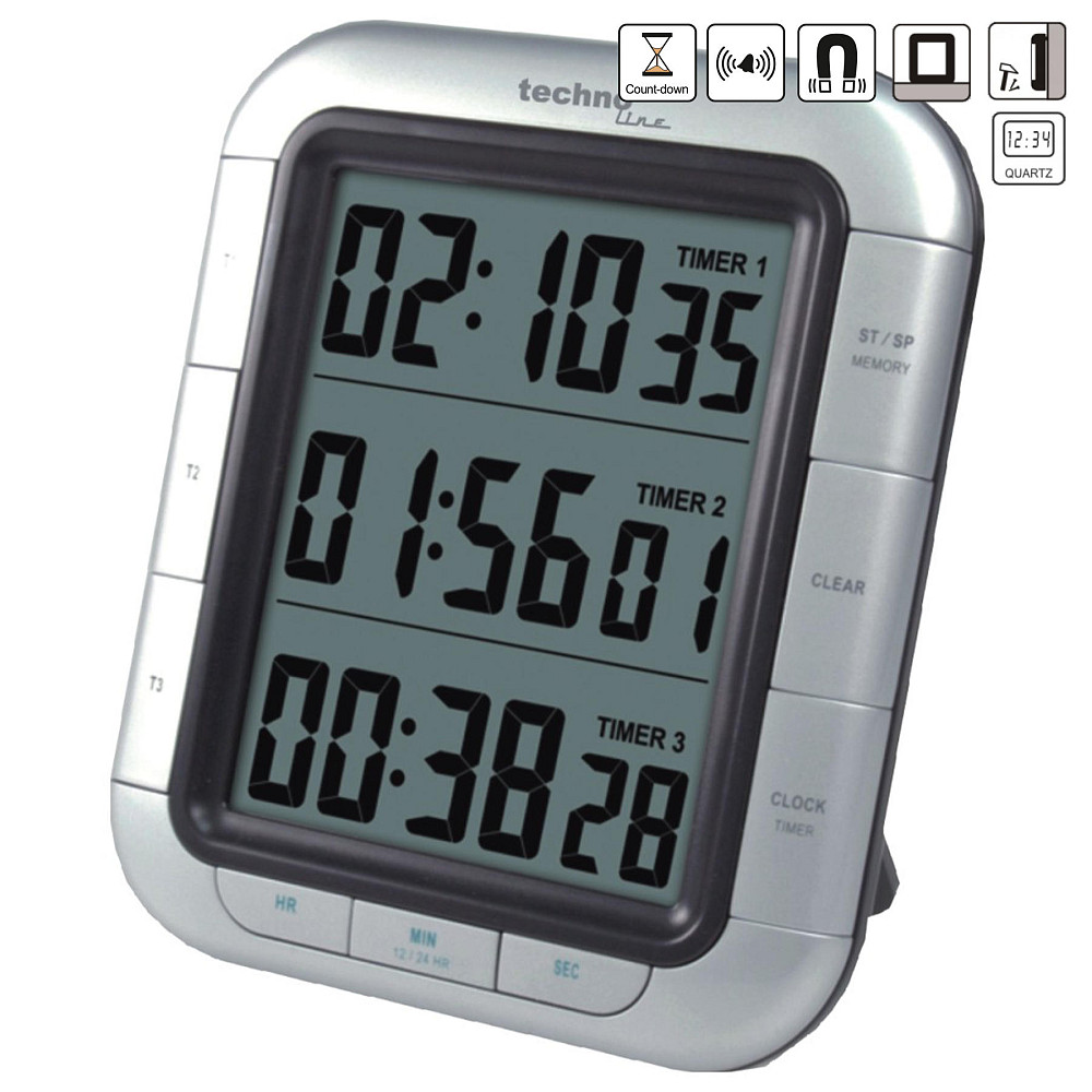 Таймер кухонный Technoline KT300 Magnetic Silver (KT300) Вінниця - фото 3