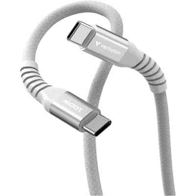 Дата кабель USB-C to USB-C 1.2m Magnetic 100W gray Verbatim (31854) Винница