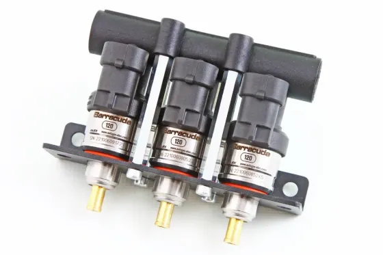 Форсунка ГБО Alex Barracuda 120 Нл/мин (3 шт. с рейкой и штуцерами) Винница