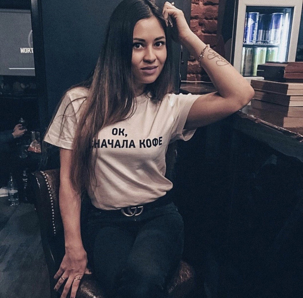 Женская футболка с принтом ОК , НО СНАЧАЛА КОФЕ Черновцы - изображение 1