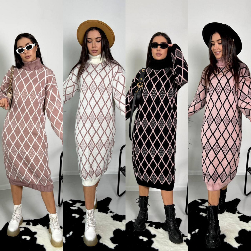 Жіноче в'язане плаття з орнаментом. 42-48р Київ - фото 1