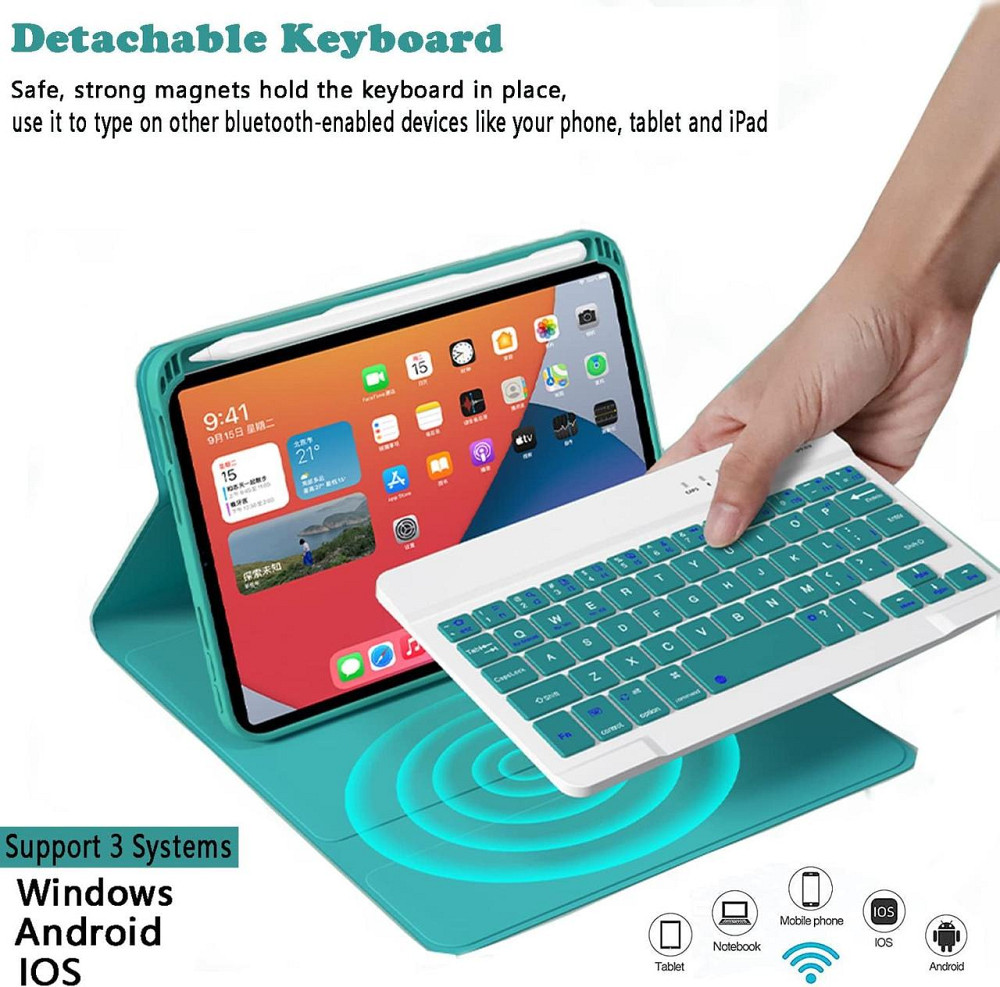 Захисний чохол з Bluetooth клавіатурою для iPad 10.2 (2019/20/21)/pro10.5(2017)/Air 3 10.5 Дніпро - фото 7