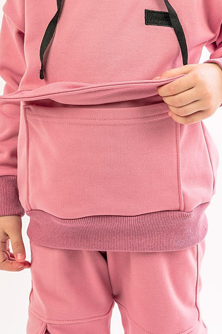 Костюм дитячий, спортивний (сірий меланж, ментол, бузковий,рожевий, жовтий) 116, Рожевий Крохатушка одяг Київ - фото 2