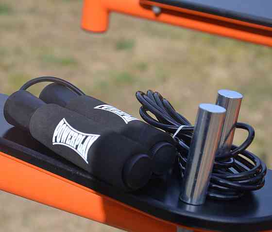 Скакалка швидкісна спортивна PowerPlay 4211 X ROPE з обтяжувачами 2 шт по 120г Чорна 3м Київ