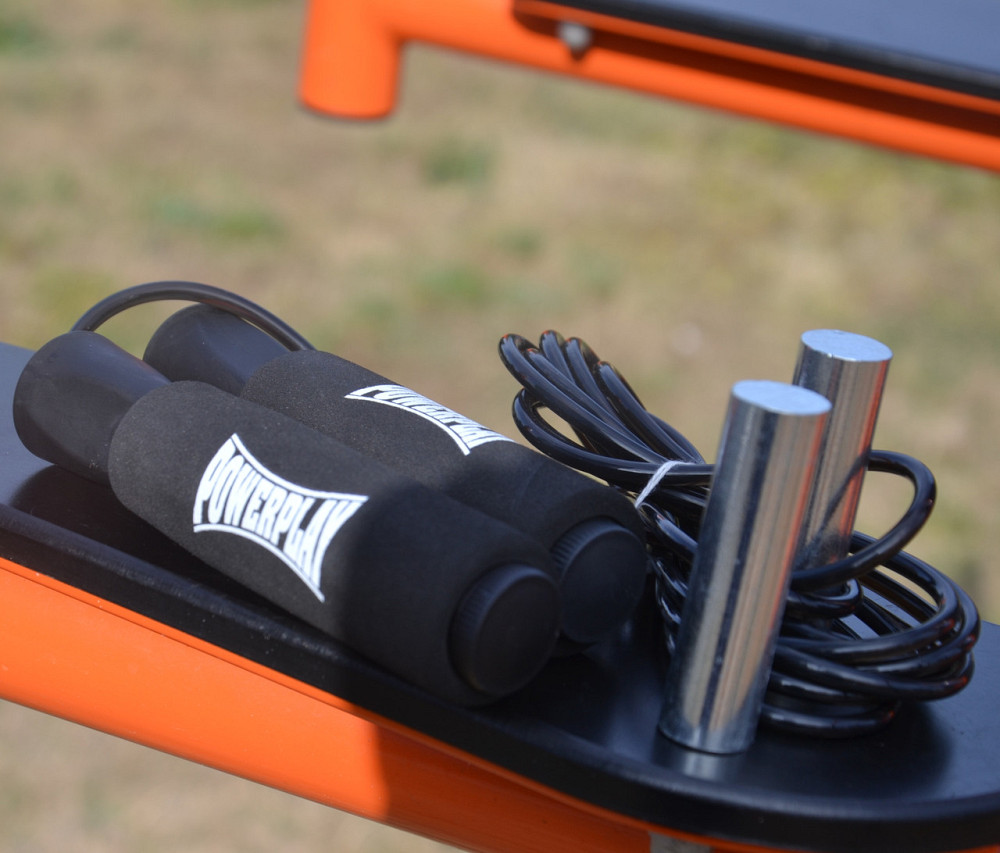 Скакалка швидкісна спортивна PowerPlay 4211 X ROPE з обтяжувачами 2 шт по 120г Чорна 3м Київ - фото 6