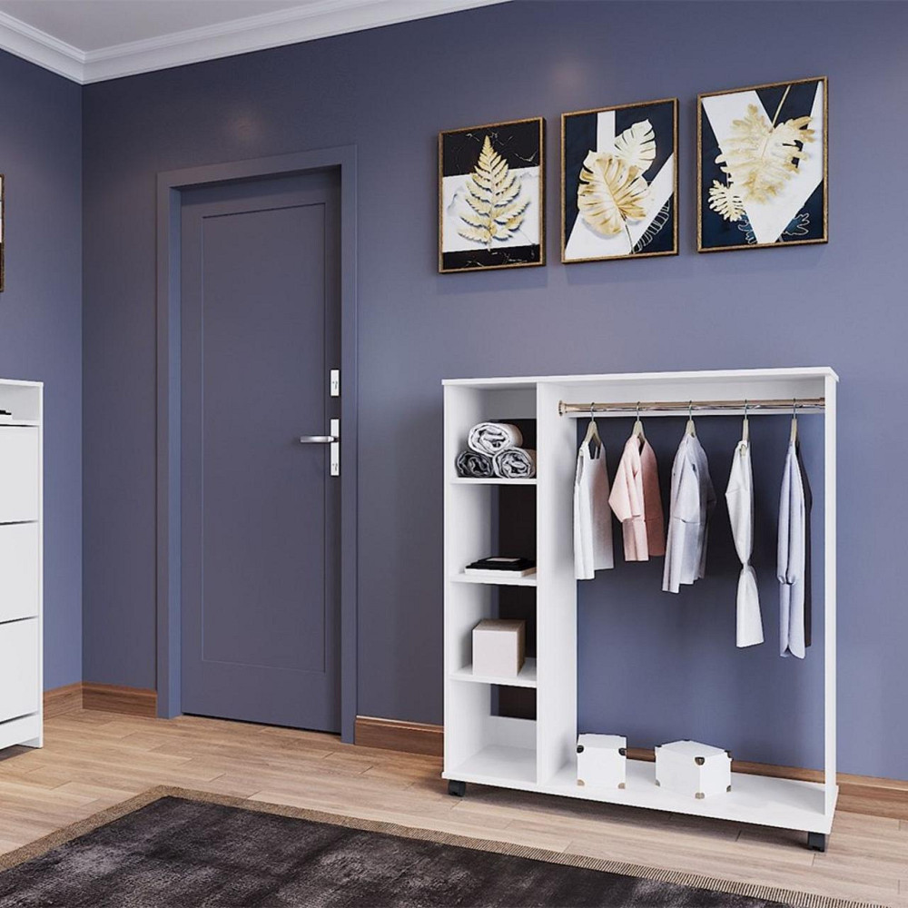 Гардеробная стойка Doros Д1 100х41,6х129,4 см Белый (DRS-011415) Львов - изображение 1