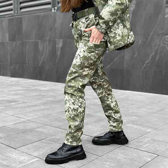 Брюки-карго для женщин с боковыми карманами пиксельные Pobedov Static Киев