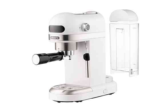 Кавоварка ARDESTO ріжкова 1.4л, мелена, ручний капучинатор, підігрів чашок, білий Київ