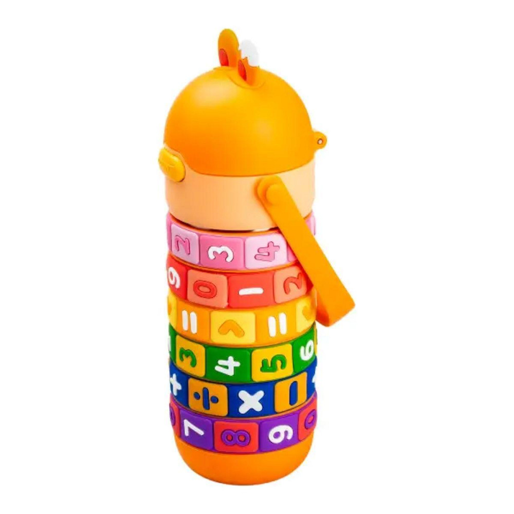 Термос дитячий інтерактивний 430 мл з цифрами Помаранчевий HP17305O Київ - фото 2