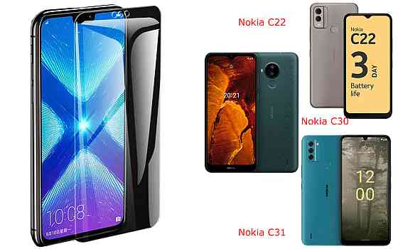 Защитное стекло NeoGlass для Nokia C22, Nokia C30, Nokia C31 – ультрапрозрачное и устойчивое Киев