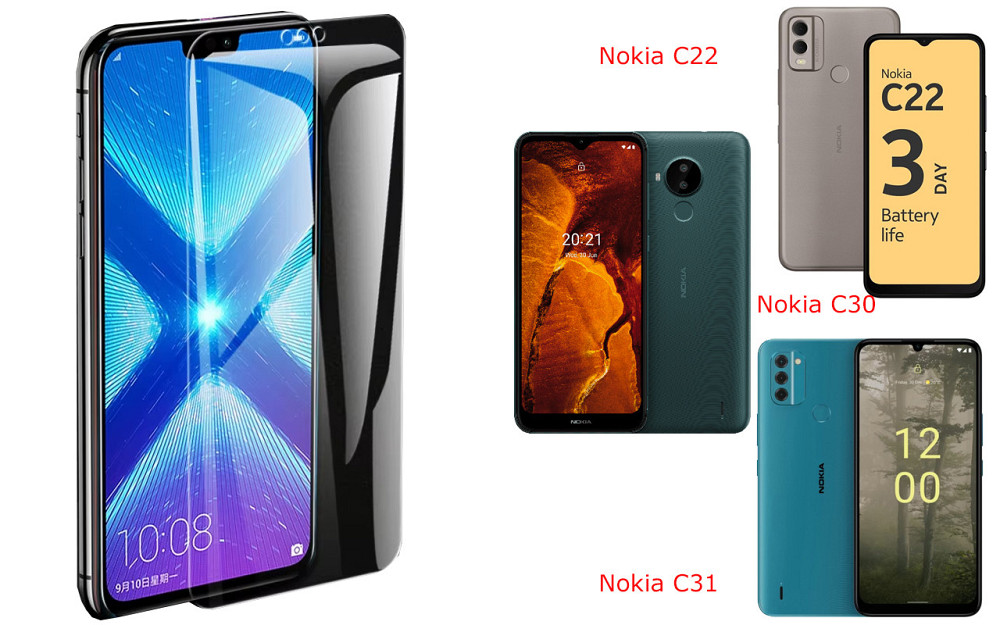 Защитное стекло NeoGlass для Nokia C22, Nokia C30, Nokia C31 – ультрапрозрачное и устойчивое Киев - изображение 2