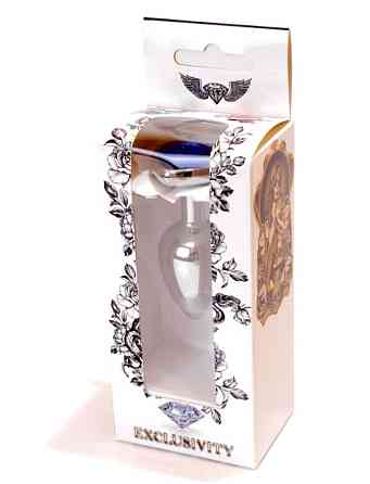 Анальна пробка - Jewellery Silver Heart PLUG- Dark Blue Sex Aura Київ