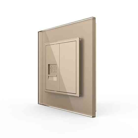 LIVOLO Розетка комп'ютерна RJ-45 Livolo золото скло (VL-C791C-13) Коломия