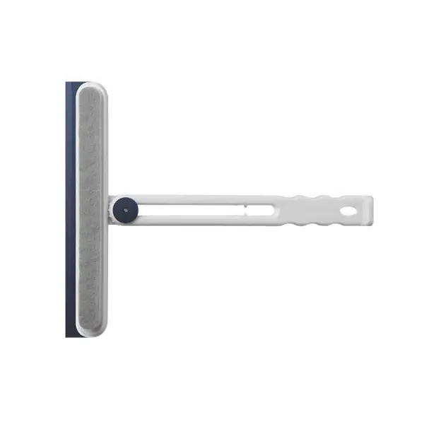 Скребок для миття скла складний з абразивною губкою та гумовим лезом для вікон дзеркал душу Блакитний HP-35015-27BL Коломия - фото 1