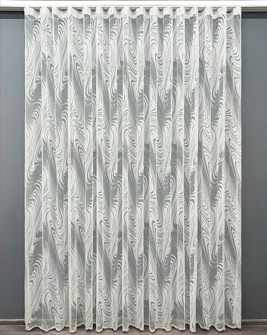 Тюль VR-Textil 1996т Жаккард Молочный 400х270 см (42-1045) Киев - изображение 3