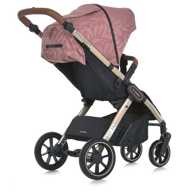 Коляска дитяча EL CAMINO DYNAMIC PRO Special Pink прогулянкова з чохлом та дощовиком Рожева з пір'ячками (ME 1053G-2) Чернігів - фото 4