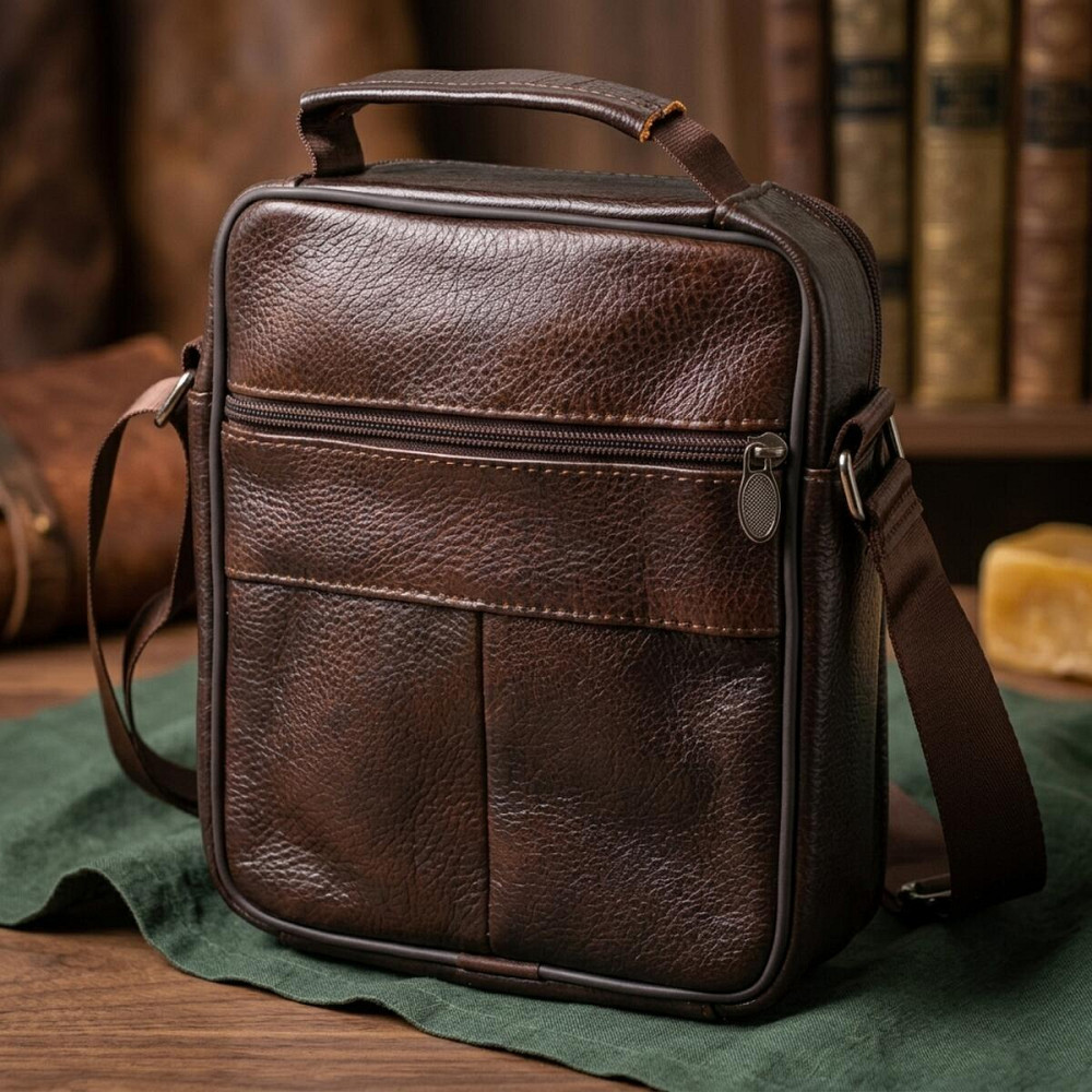 Мужская сумка из натуральной кожи Vintage 20473 Коричневый Киев - изображение 14