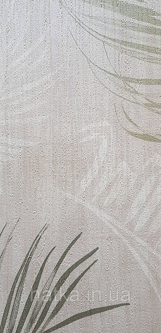 Обои винил на флизелине горячего тиснения DUKA Selective1.06х10 листья папоротника.зеленые на бежевом  DK32250 Киев - изображение 5