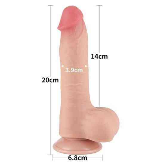 Фалоімітатор - Sliding-Skin Dual Layer Dong 8" Flesh Sex Aura Київ