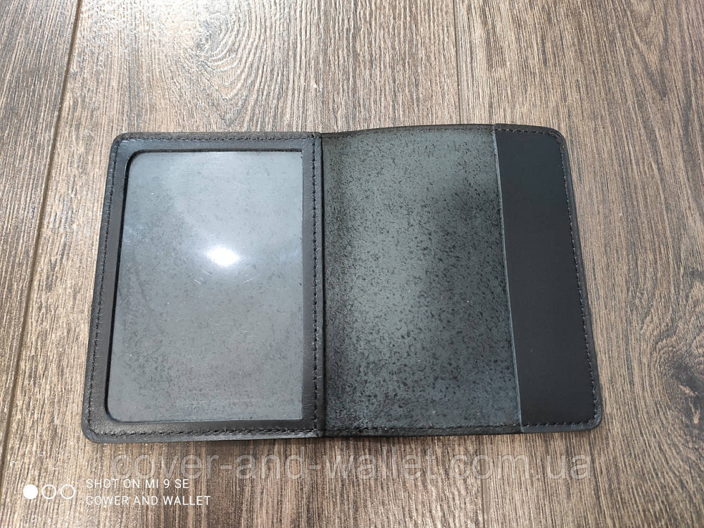 Чорна шкіряна обкладинка на посвідчення Офіцера Puos Київ - фото 4