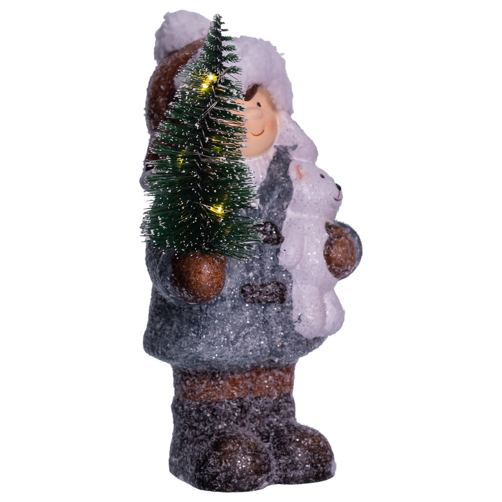 Новорічна фігурка з підсвічуванням Дівчинка з ялинкою з порцеляни 10×9×18 (см) CR-5-16 Коломыя - изображение 2