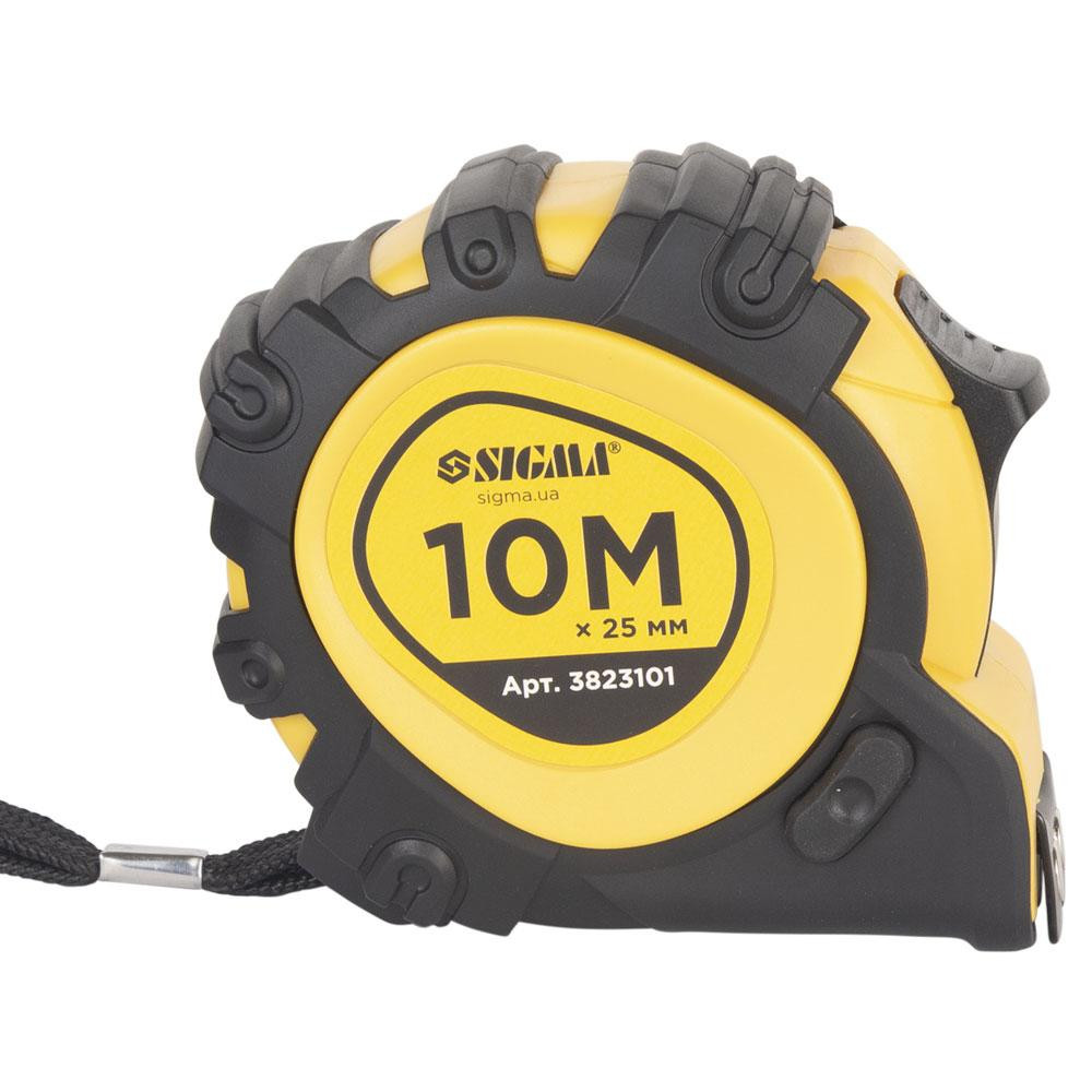 Рулетка магнитная фиксатор + тормоз 10м×25мм SIGMA (3823101) Киев - изображение 3