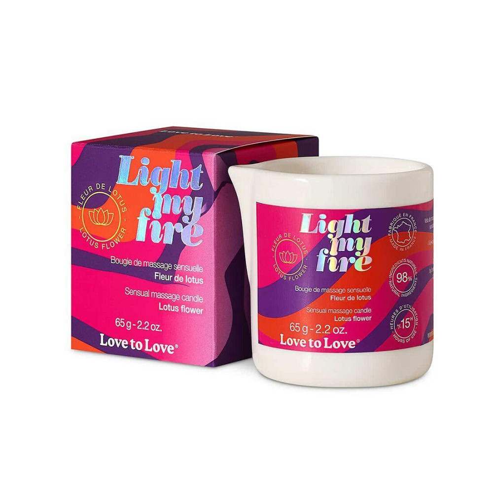 Масажна свічка Love To Love LIGHT MY FIRE Lotus (65 мл) Sex Aura Київ - фото 1
