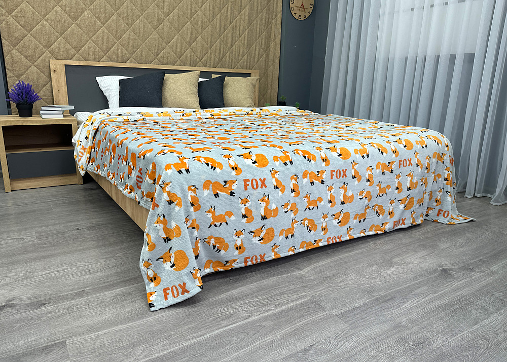 Плед-покривало Decorator WellSoft FOX 200х205 см з принтом "Лисички" (87-189) Київ - фото 5