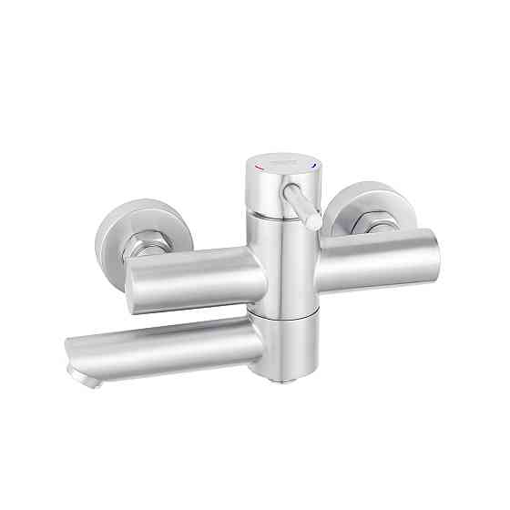 Змішувач для ванни Kroner KRP Edelstahl Klassisch - ESG060 з душовим гарнітуром, сатин Київ