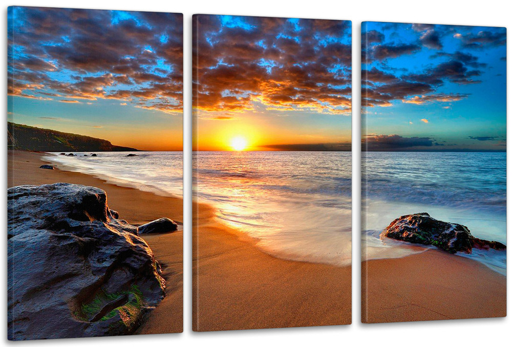 Модульна картина у вітальню/ спальню     Природа моря      ART-042_3A 70х130 см Київ - фото 1