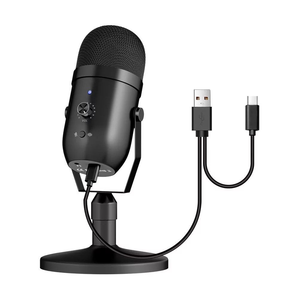 Мікрофон для подкастів HY2102 USB Чорний Вінниця - фото 1