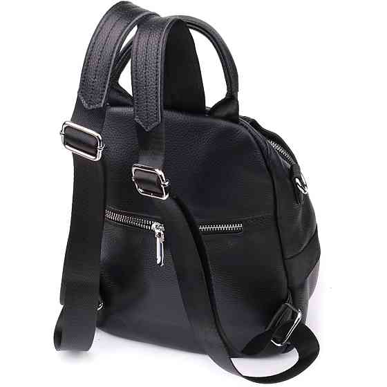 Жіночий рюкзак з натуральної шкіри Vintage 23056 Чорний Київ