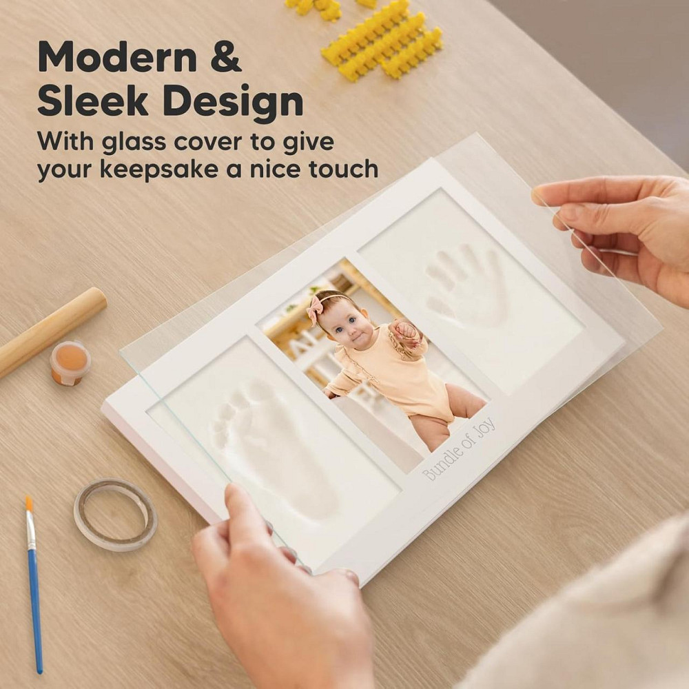 Набір для відбитків ручки та ніжки немовляти KeaBabies, рамка для дитячого фото з відбитками, комплект для гіпсового зліпку Київ - фото 5