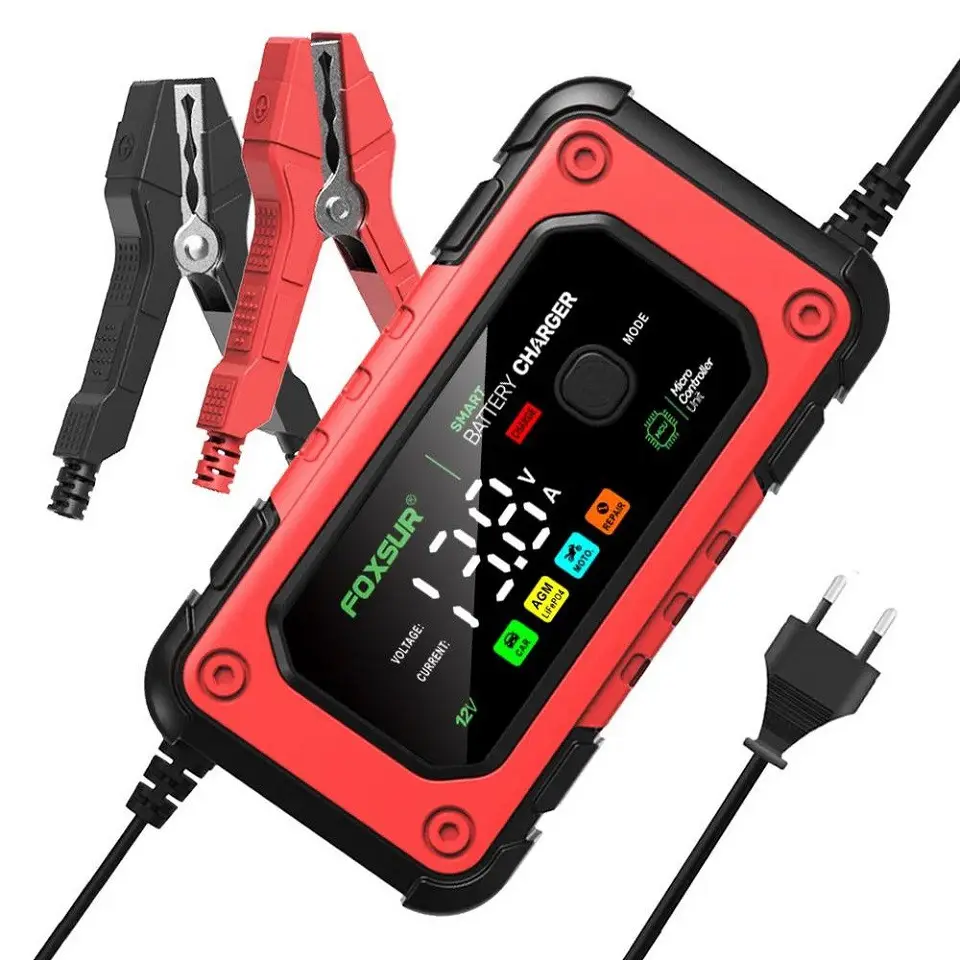 Зарядний пристрій Foxsur 12V-8A/24V4A 12V-7A для автомобільного акумулятора Вінниця - фото 2