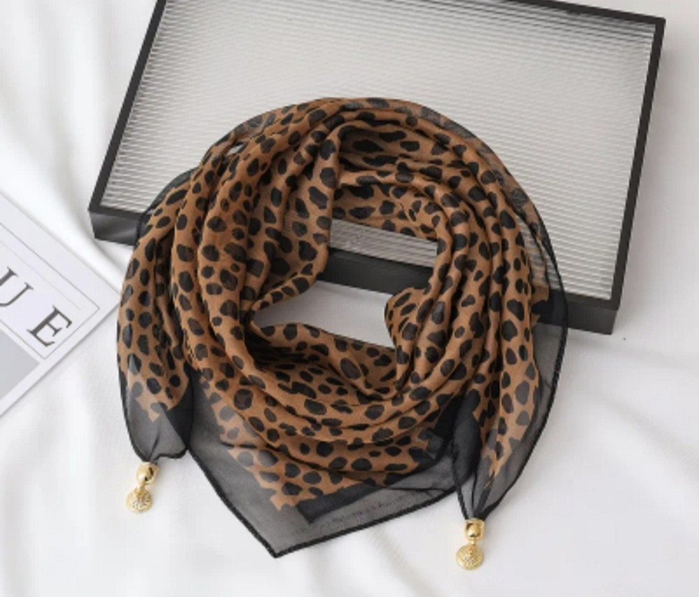 Шарф жіночий з магнітною застібкою Коричневий Сміла - фото 2