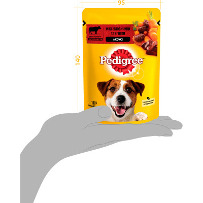 Вологий корм для собак Pedigree Яловичина, ягня в соусі 100 г (5900951262531) Вінниця - фото 7