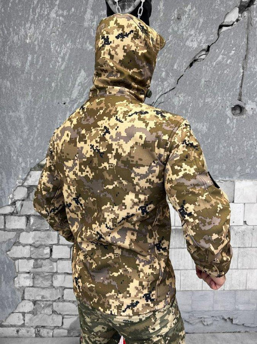 Тактична куртка SoftShell софтшел пиксель легка XXL Одеса - фото 13