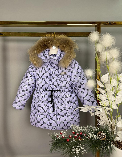 Детская зимняя сиреневая курточка на девочку на холофайбере 110 Николаев - изображение 1