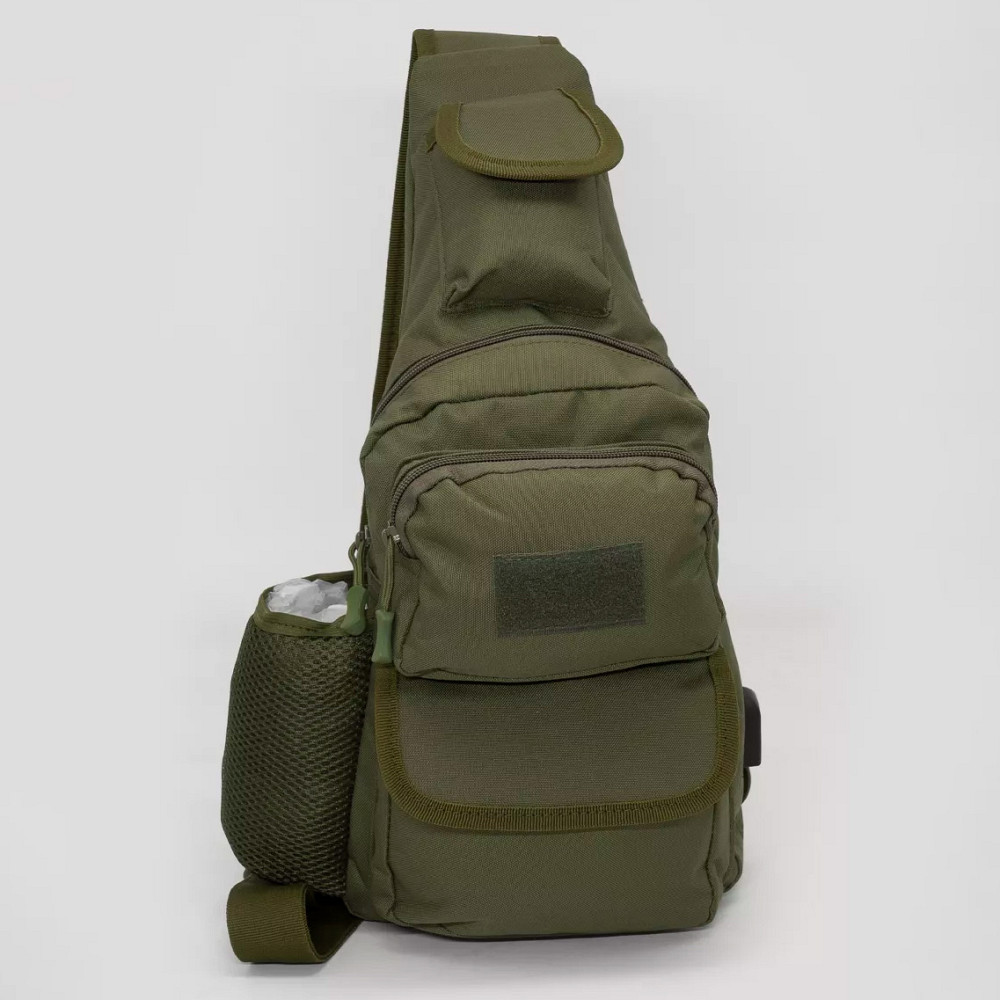 Сумка через плече військового забарвлення, Нагрудна сумка бананка містка Тактична месседжер GK-50 Львів - фото 15